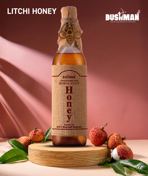 BUSHMAN® Litchi Honey - 1Kg | Pure, Aromatic, and Naturally Sweet