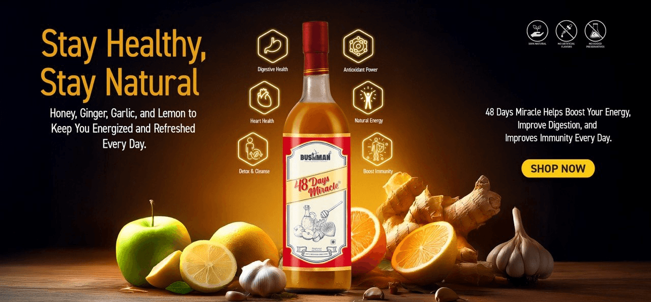 48 Days Miracle® Apple Cider Vinegar with Mother | Raw, Unfiltered & Naturally Fermented ACV with Garlic, Ginger, Lemon & Honey |