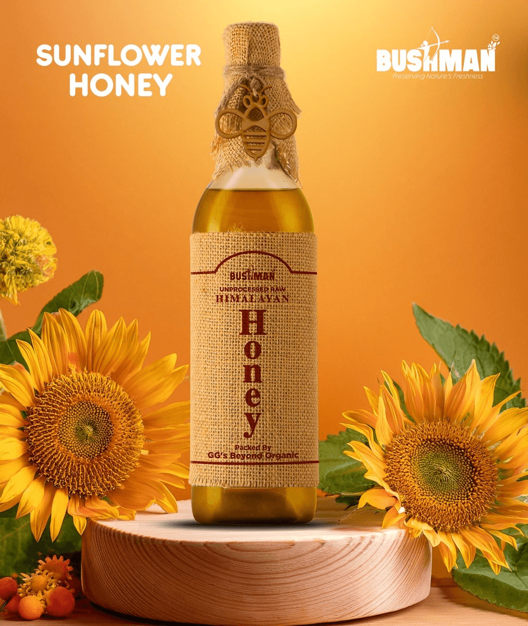 Bushman Sunflower Honey 1Kg – Raw & Pure, Natural Honey | No Added Sugar, No Preservatives | Rich Floral Taste for Daily Wellness (Copy)
